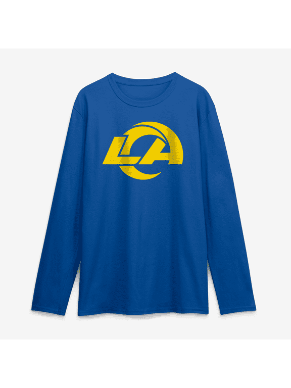 Men's Logo Athletic Royal Los Angeles Rams Primary Logo Long Sleeve T-Shirt