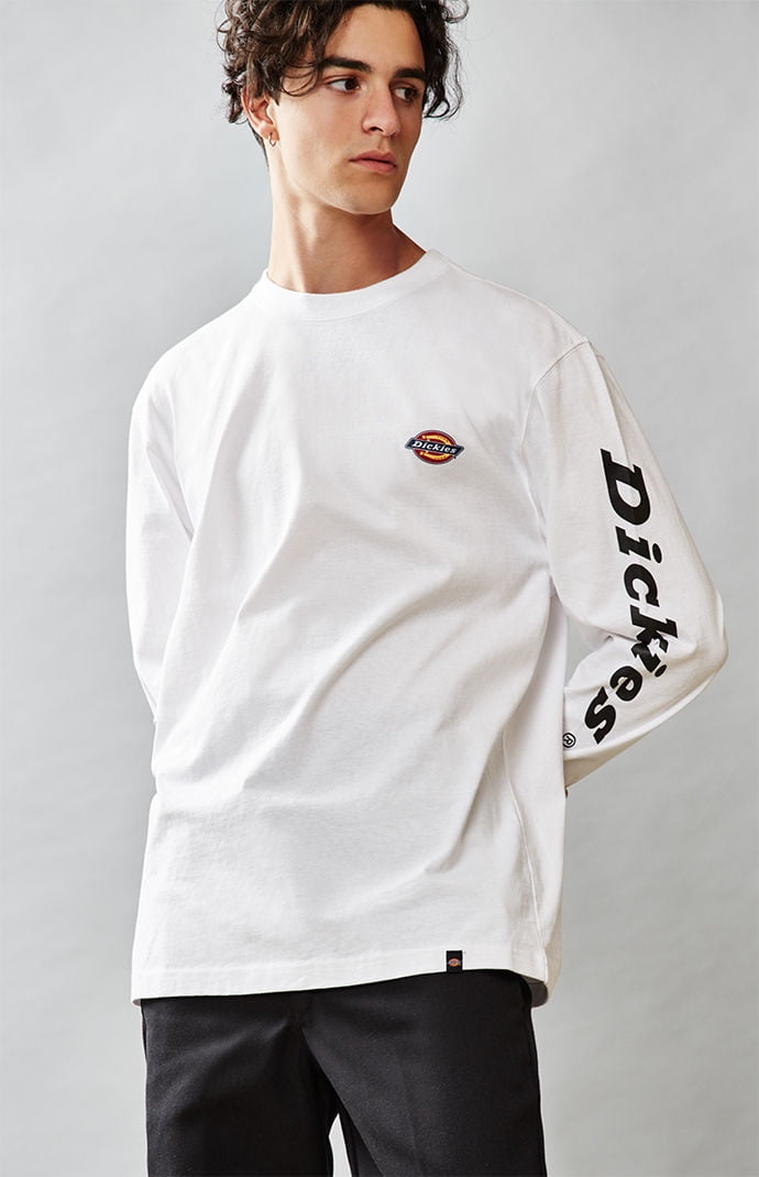 Dickies Men's Long Sleeve Tri-Color Logo Graphic T-Shirt - Heavyweight Cotton, Regular Fit - View #7