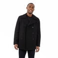 thumbnail image 1 of Men's London Fog Classic Wool Blend Peacoat Color: Black Size: XL, 1 of 4