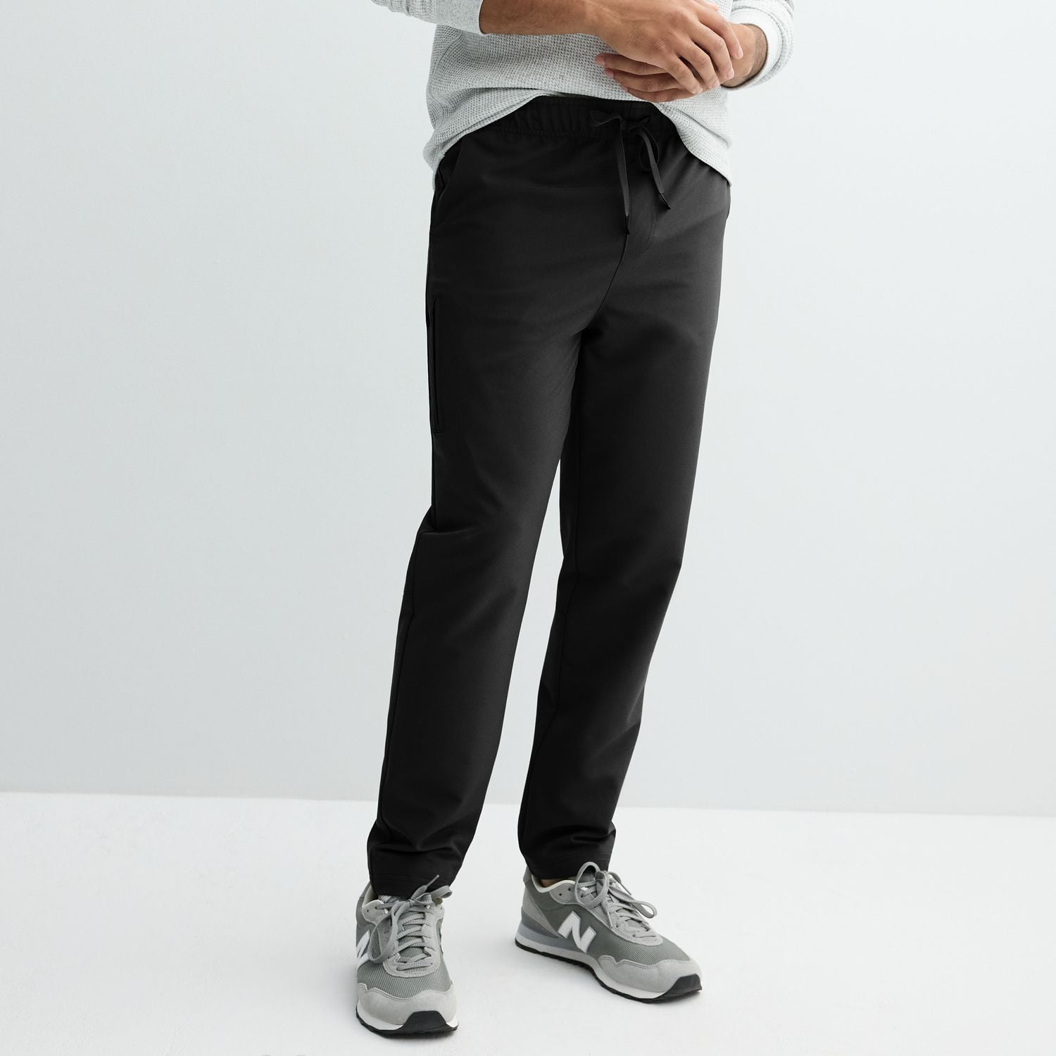 パンツ LOW CLASSIC : 25SS / SOFT NYLON STRAIGHT-FIT PANTS (BLACK) Men-s-London-Fog-Flex-Tech-