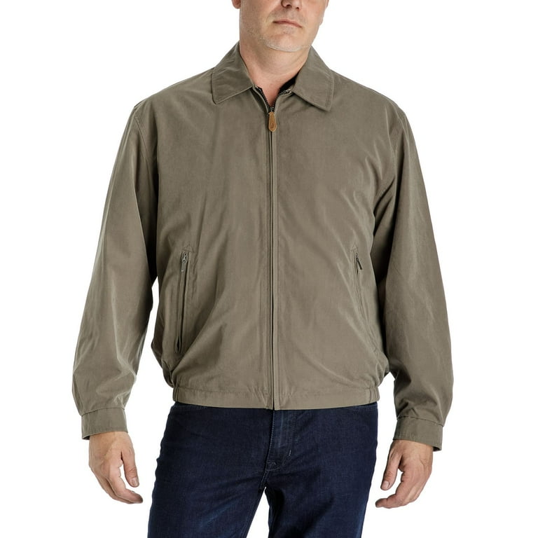Men s London Fog Microfiber Golf Jacket Color Olive Size L Walmart