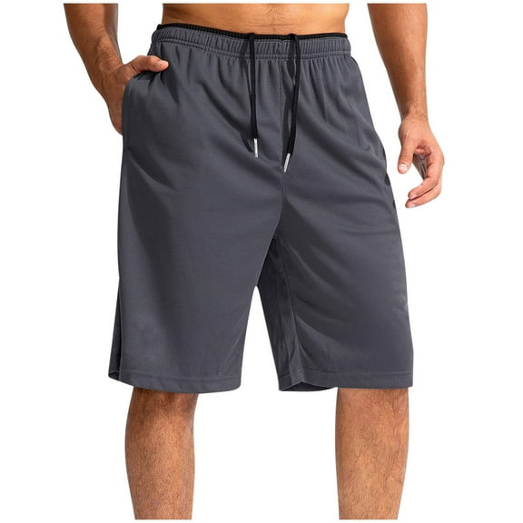 Men's Long Basketball Shorts with Pocket 11'' Quick Dry Gym Short Lightweight Below Knee Mesh Athletic Shorts