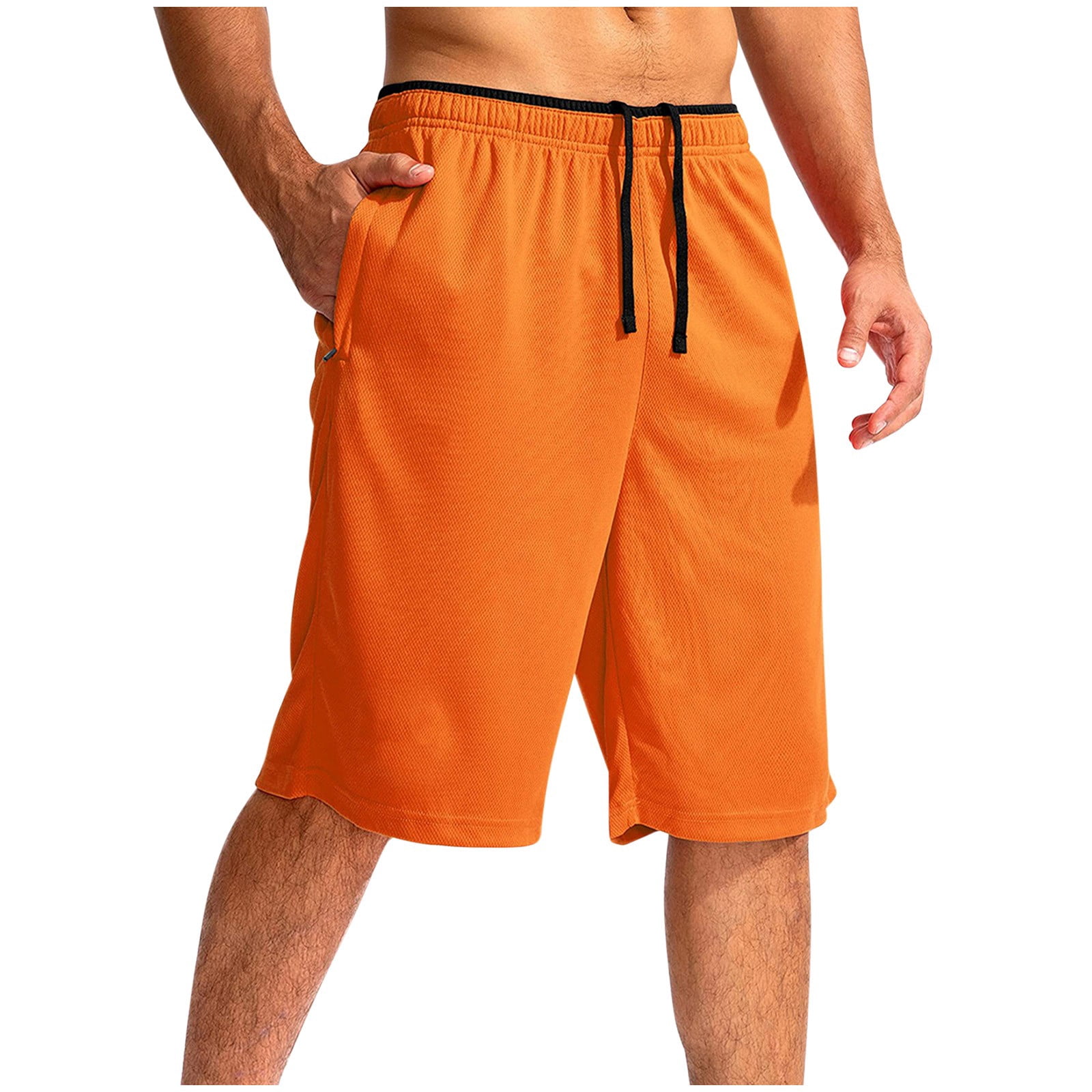 Men's Long Basketball Shorts with Pocket 11'' Quick Dry Gym Short