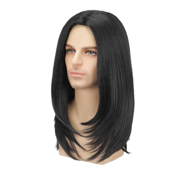 Men's 80s Mullet Wig Red Synthetic Retro Rocker Costume Wig for Party Cosplay