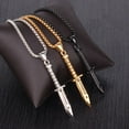 thumbnail image 1 of Men's Long Dagger Knife Pendant Necklace, 1 of 2