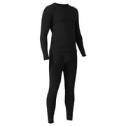 TZ PROMISE Men's Long Johns Thermal Winter Fleece Lined Cotton Top Bottom Underwear 2 Pcs Set