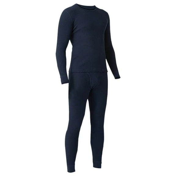Men's Long Johns Thermal Winter Fleece Lined Cotton Top Bottom Underwear 2 Pcs Set