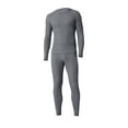 thumbnail image 1 of Men's Long Johns Waffle Knit Thermal Winter Cotton Top Bottom Underwear 2 Pcs Set, 1 of 4