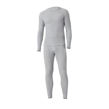 Men's Long Johns Waffle Knit Thermal Winter Cotton Top Bottom Underwear 2 Pcs Set