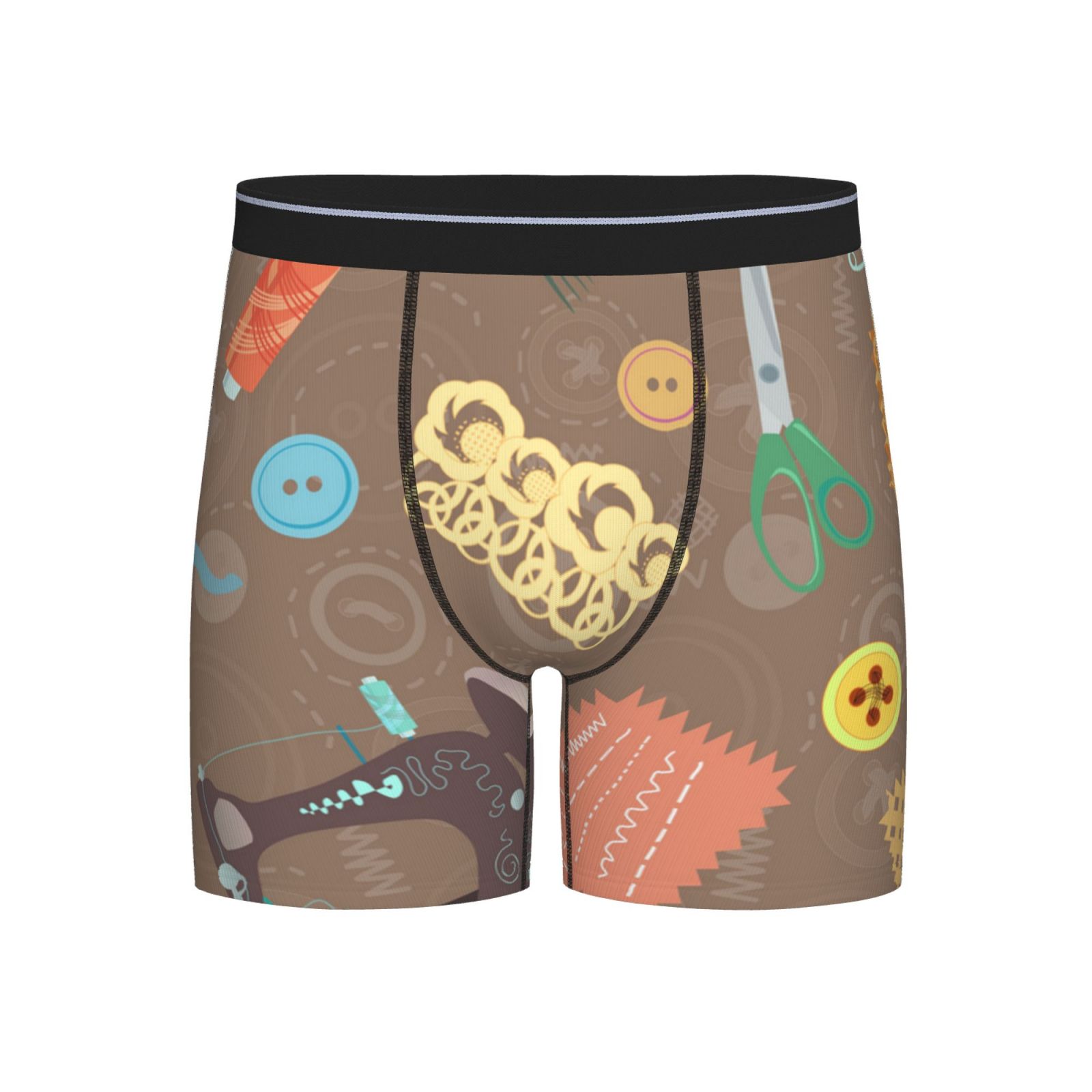 Men's Long Leg Boxer Briefs Underwear Comfort Underpants, Retro Sewing ...
