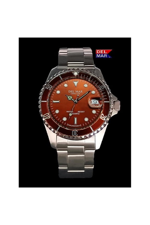 Men's Long Life Nautical Blue Face & Bezel Watch 7