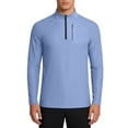 thumbnail image 1 of Men's Long Sleeve 1/4 Zip Shirts Sun Protection Pullover UPF 50+ Rash Guard Running Lightweight T Shirt Big and Tall, 1 of 6
