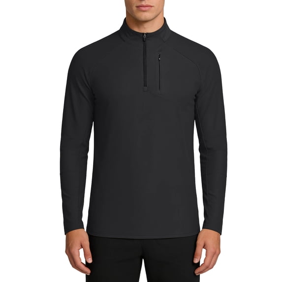 Men's Long Sleeve 1/4 Zip Shirts Sun Protection Pullover UPF 50+ Rash Guard Running Lightweight T Shirt Big and Tall