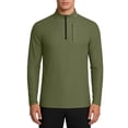 thumbnail image 1 of Men's Long Sleeve 1/4 Zip Shirts Sun Protection Pullover UPF 50+ Rash Guard Running Lightweight T Shirt Big and Tall, 1 of 6