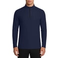 thumbnail image 1 of Men's Long Sleeve 1/4 Zip Shirts Sun Protection Pullover UPF 50+ Rash Guard Running Lightweight T Shirt Big and Tall, 1 of 6