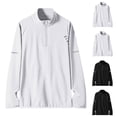 thumbnail image 1 of Men's Long Sleeve 1/4 Zip Workout Pullover Performance Training Top, Breathable Running Shirt Quick Dry Mock Neck Activewear, 1 of 7