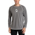 thumbnail image 1 of Long Sleeve Active Rashguard Shirts Solid Workout Top Shirts, (Men's), 1 of 6