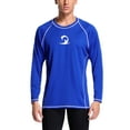 thumbnail image 1 of Men's Long Sleeve Active Rashguard Shirts Solid Workout Top Sports Tee UPF 50+, 1 of 6