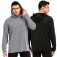 thumbnail image 1 of Men's Long Sleeve Athletic Hoodies Sport Sweatshirt Solid Color Fashion Pullover Running Shirts, 1 of 9