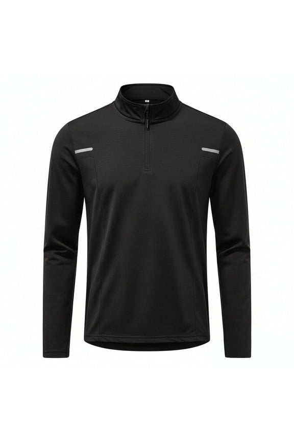 Men's Long Sleeve Athletic Shirts 1/4 Pullover Zip Sun Protection Rash Guard for Men Workout Gym Golf