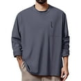 thumbnail image 1 of Men's Long Sleeve Athletic T-Shirt Lightweight Sun Wicking Workout Top for Running Gym Casual Wear Mens Work Shirts Summer Basic Tee Shirts, 1 of 5