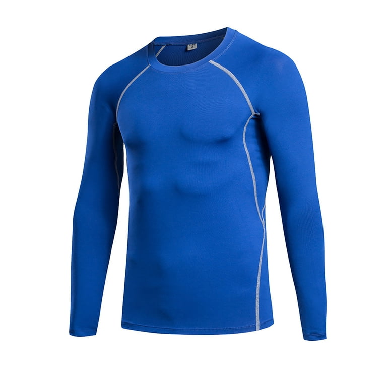 Mens Gym Shirt Male Fitness Long Sleeves T Shirt Football