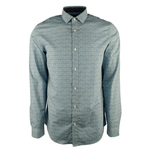 Men's Long Sleeve Bubble Print Slim Fit Shirt-K-XL