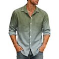 thumbnail image 1 of Men's Long Sleeve Button Down Shirt Casual Regular Fit Lapel Collar Office Work Shirts, 1 of 5