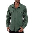 thumbnail image 1 of Men's Long Sleeve Cardigan Button Down Shirt for Outdoor Work and Travel Comfort in All Seasons Workwear Men's Trench Coat Plus Size Winter Cardigan for Men, 1 of 4