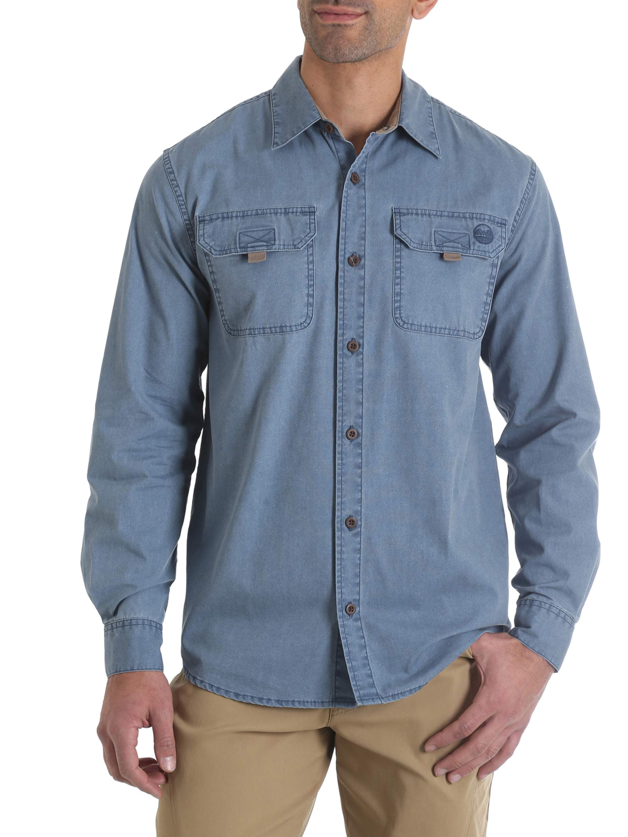 Men s Long Sleeve Canvas Shirt Walmart