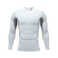 thumbnail image 1 of Men's Long Sleeve Compression Shirts, Stretch Sports Tights Short/Long Sleeves Sports Baselayer T-Shirts Tops, Athletic Workout Shirt, 1 of 6
