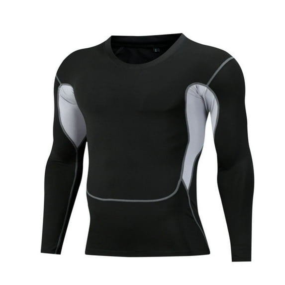 Men's Long Sleeve Compression Shirts, Water Sports Rash Guard Base Layer, Athletic Workout Shirt