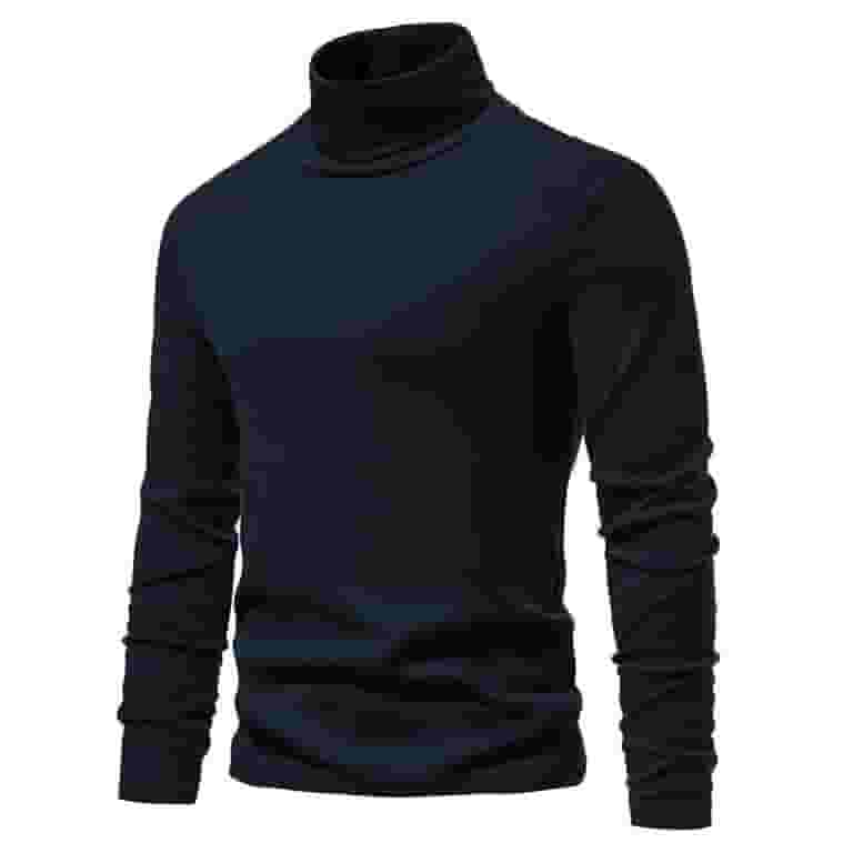 福袋 セール Men's Casual Neck High Classic Shirt T Cotton Sleeve Long Clothing