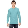 thumbnail image 1 of Men's Long Sleeve Cotton T-Shirt Crew Neck Pre-Washed Small, Baby Blue, 1 of 1