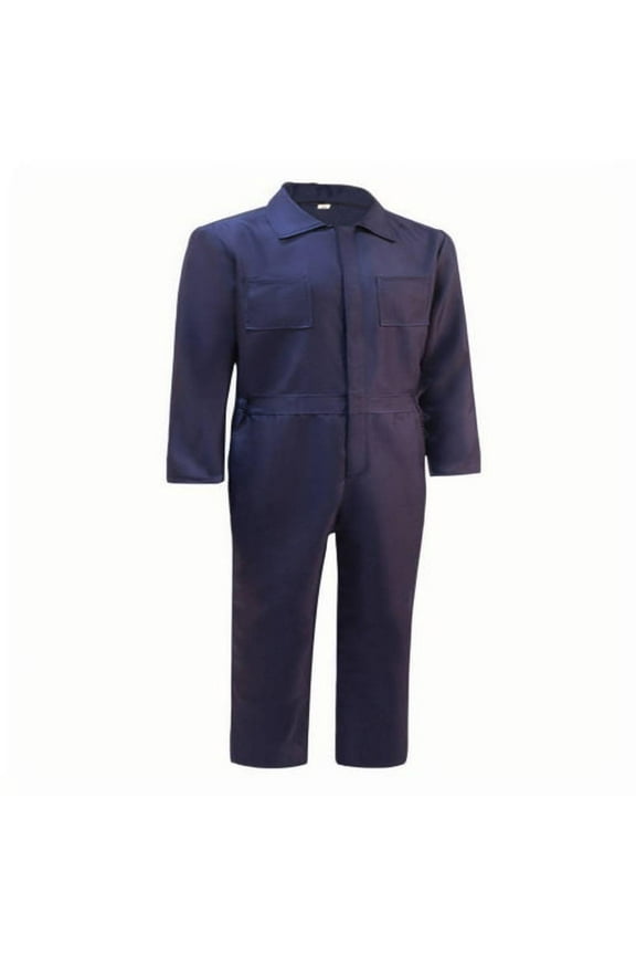 Men's Long Sleeve Coveralls - Casual Button Down Lapel Jumpsuit One Piece Workwear Outfits