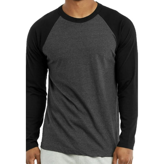 Men's Long Sleeve Crew Neck Baseball Shirt, Casual Dynamic Cotton ...