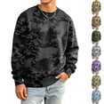thumbnail image 1 of Men's Long Sleeve Crew Neck Casual Top, Camo Graphic Print, Loose Fit, Autumn Outdoor Outerwear For Male, 1 of 3