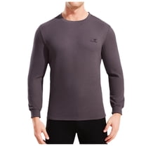 Men's Long Sleeve Crew Neck Thermal Shirt Warm Winter Base Layer Top Comfortable Casual Streetwear Fashion Mens Casual Crew Neck Basic Tees