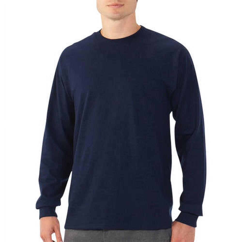 Men's Long Sleeve Crew T Shirt With Rib Cuffs - image 1 of 3