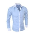 thumbnail image 1 of Men's Long Sleeve Dress Shirts, Classic Button Down Dress Shirt Regular Fit Casual Cotton Shirt Formal Business, 1 of 3