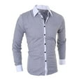 thumbnail image 1 of Men's Long Sleeve Dress Shirts, Classic Button Down Dress Shirt Regular Fit Casual Cotton Shirt Formal Business, 1 of 3