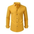 thumbnail image 1 of Men's Long Sleeve Dress Shirts Stretch Wrinkle Free Button Down Shirt Business Wedding Formal Shirts Regular Fit, 1 of 5