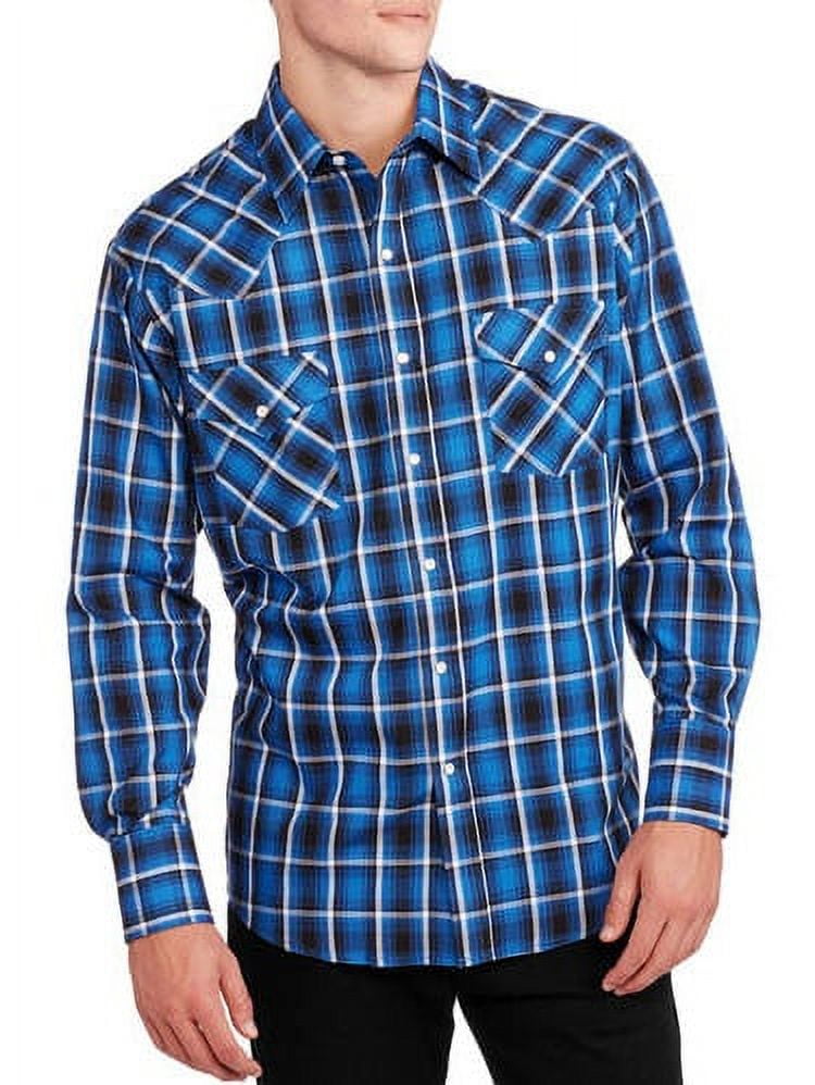 Plains Men s Long Sleeve Western Shirt W Walmart