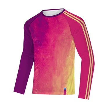Men’s Long Sleeve Fishing Sun Protection T Shirts UPF 50+ Running Swim Rashguard Red L