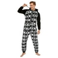 thumbnail image 1 of Men's Long Sleeve Flannel Christmas Printed Jumpsuit Zipper Hood Pyjamas Nightwear, 1 of 9