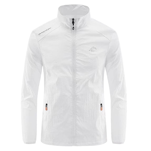 Men's Long Sleeve Full Zip Athletic Running Jacket Quick Dry Sun Protection UPF 50+ Sports Outdoor Tops