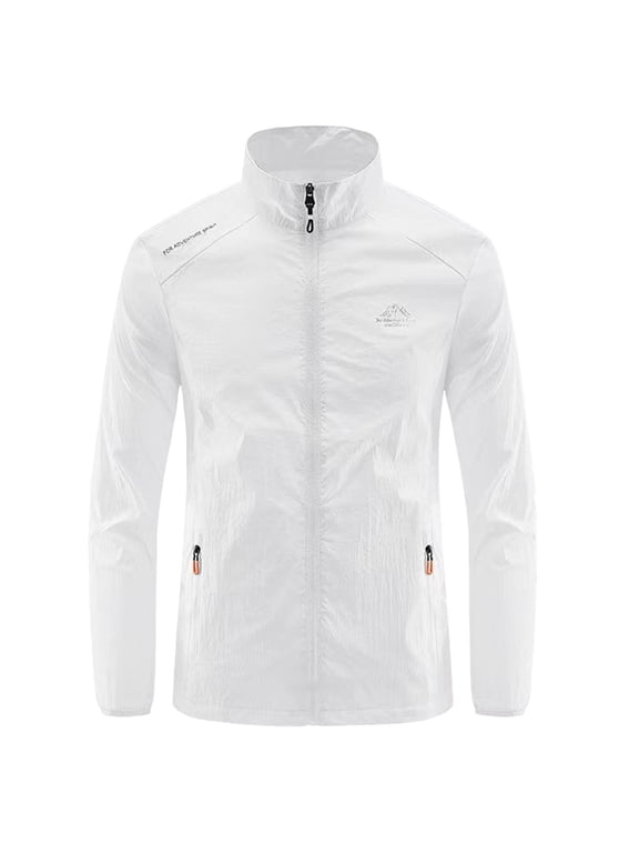 Men's Long Sleeve Full Zip Athletic Running Jacket Quick Dry Sun Protection UPF 50+ Sports Outdoor Tops