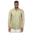 thumbnail image 1 of Men's Long Sleeve Guayabera Cuban Beach Wedding Button-Up Casual Dress Shirt, Beige, S, 1 of 2