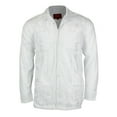 thumbnail image 1 of Men's Long Sleeve Guayabera Cuban Beach Wedding Button-Up Casual Dress Shirt, White, M, 1 of 7