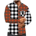 thumbnail image 1 of BVnarty Plaid Shirts for Men Long Sleeve Hooded Blouse Solid Color Casual Shirt Lightweight Comfy Fashionable for Outdoor and Daily Wear, 1 of 6